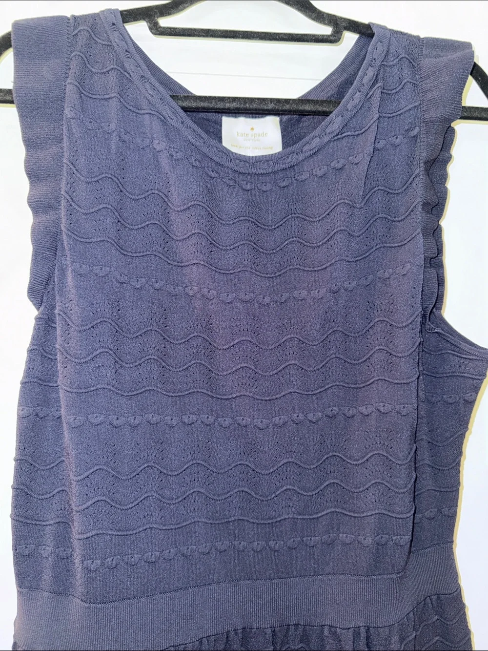 kate spade navy scalloped sleeveless dress
